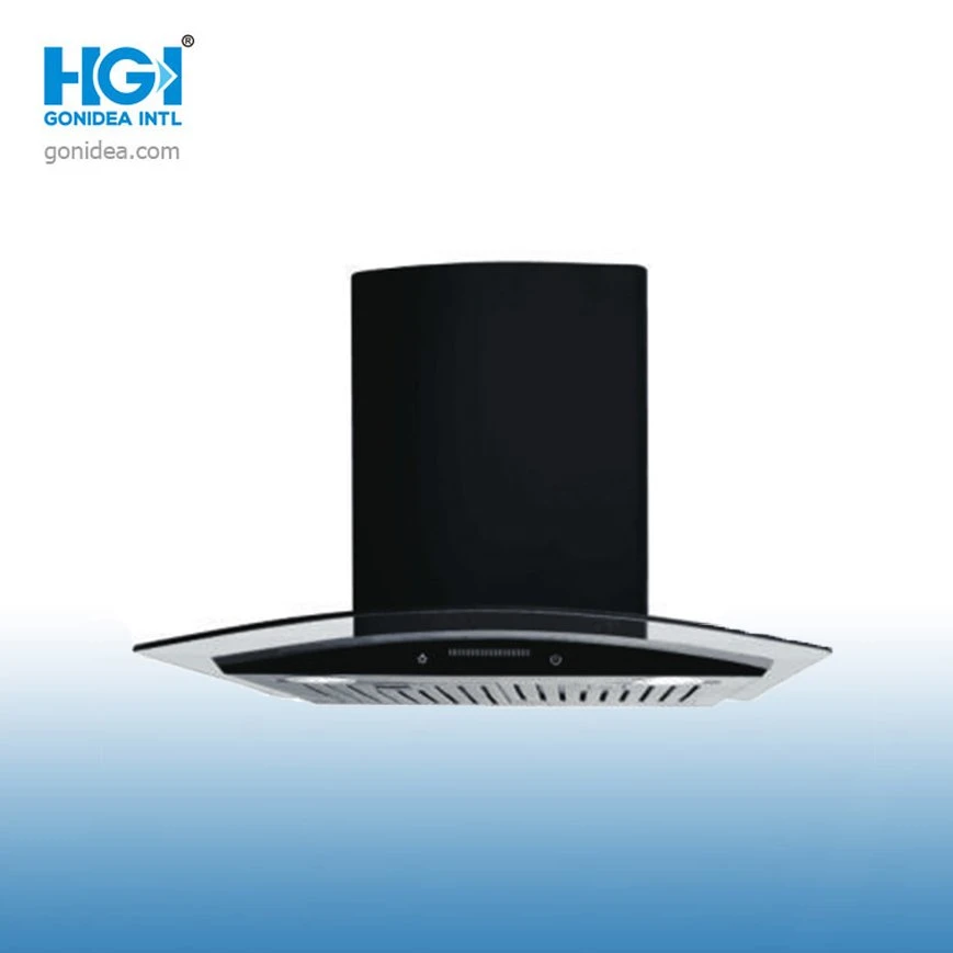 China Manufacturer Best Wall Mounted Kitchen Tempered Glass Range Hood Gh-7001