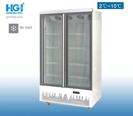 HGI Double Door Upright Showcase Cooler 958 Liter 220V