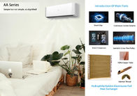 Home Appliances Split Wall Hanging Ac Units Golden Fins Sleep Mode