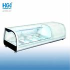 Curved Table Top LED Light Sushi Display Refrigerator CE Approval