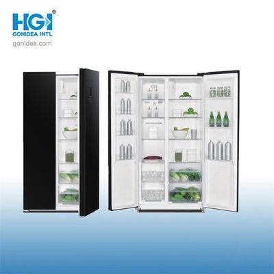 Large Glass Door French Side By Side Refrigerator No Free