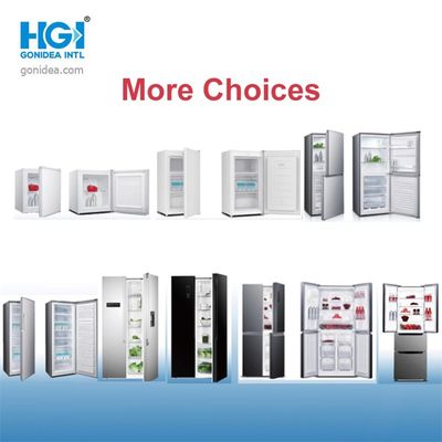 Glass French Door Four Door Bottom Mount Refrigerator No Frost