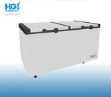 Commercial 486 Litre Deep Chest Freezer Double Door R134a Adjustable Temperature