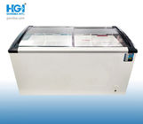 Store Ice Cream Deep Chest Freezer 458 Liter Sliding Curved Glass Freezer