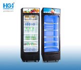 350L Fan Cooling Supermarket Vertical Single Door Cooler Beverage Display Showcase Fridge