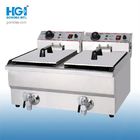 3250W 8L Countertop Double Oil Fryer Electric Commercial Stainless Steel