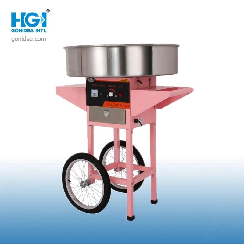 950W Electric Sugar Candy Floss Machine Commercial With Cart
