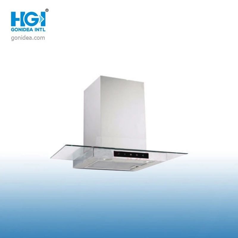 Kitchen Appliances Glass Wall Mount Chimney-Style Range Hood Pyramidal