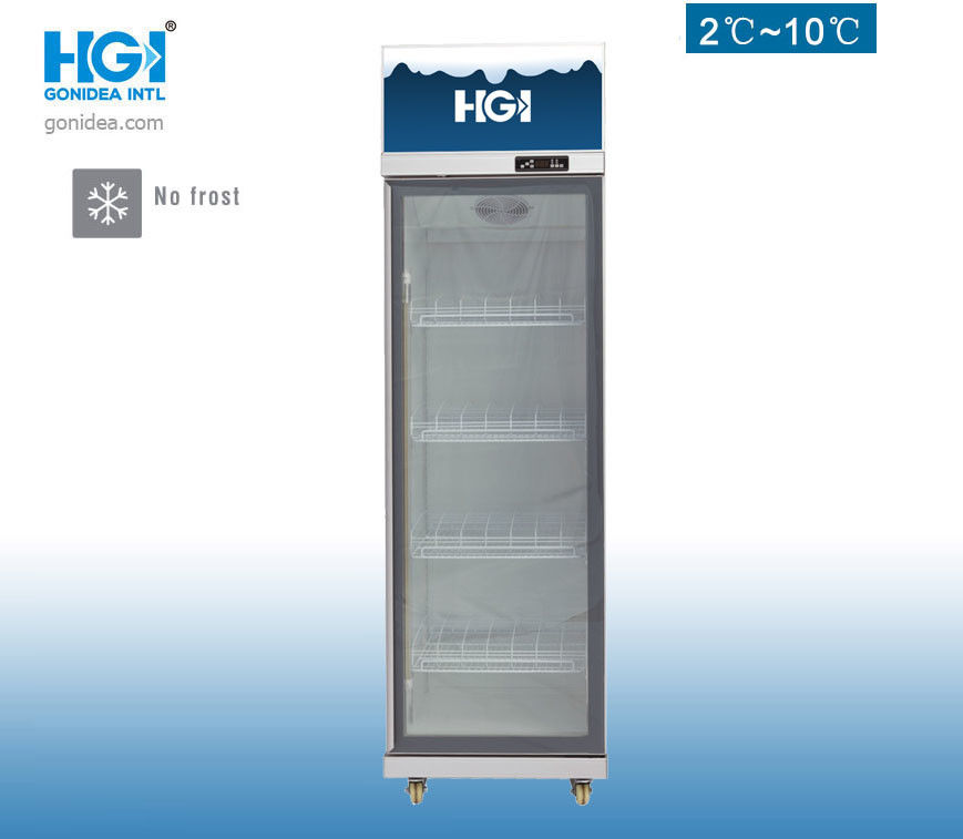 0C To 10C Glass Single Door Commercial Cooler CCC Supermarket Beverage Cooler