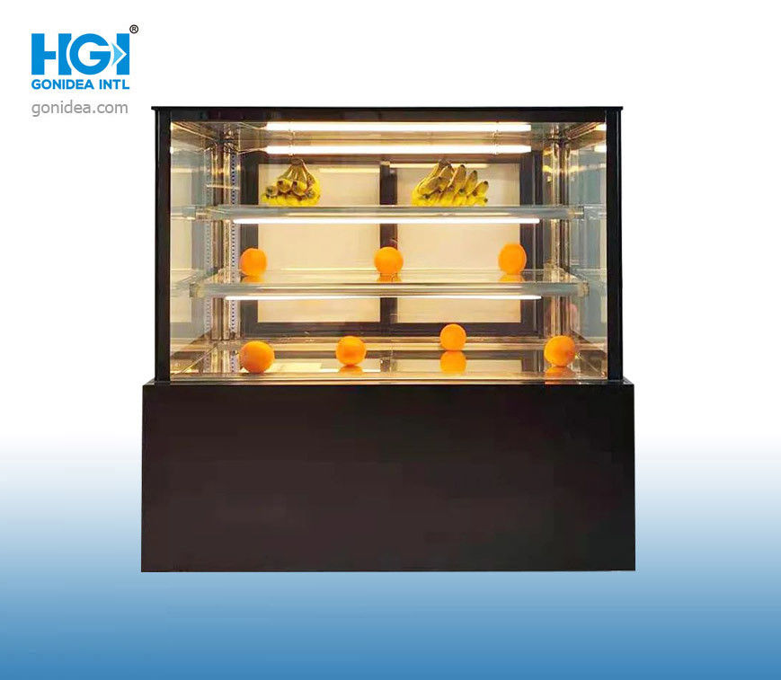 Ventilated Bakery Cake Display Showcase 360l Stainless Steel For Grocery Store