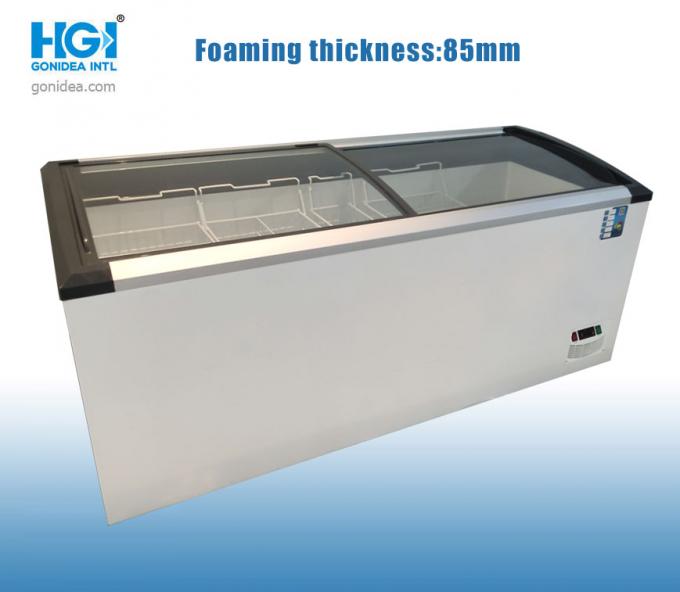 Sliding Glass 498 Liter Frost Free Chest Deep Freezer With Lock OEM SASO