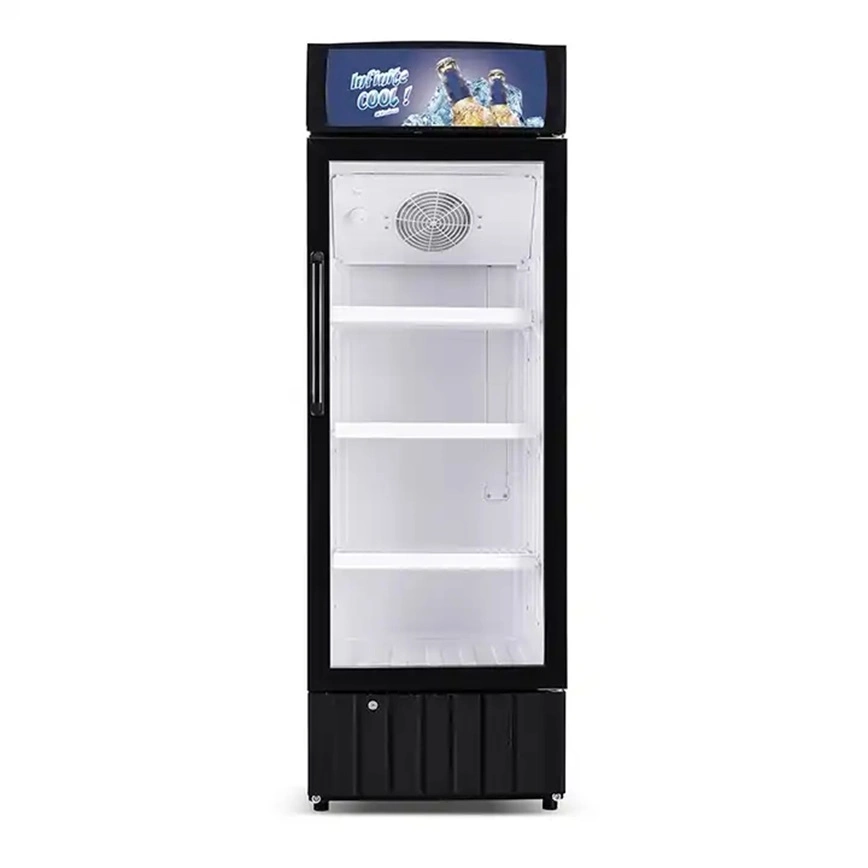 China Big Capacity Fridge Single Glass Door Upright Display Beverage Cooler Smart Supermarket Refrigerator Sc-190
