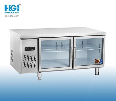 Low Noise Kitchen Storage Refrigerator With R600A Refrigerant And Glass Door