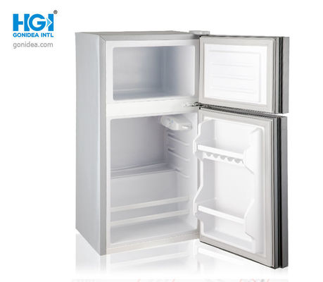 2.8ft Silver 2.5 Cu Ft Double Door Mini Refrigerator ODM