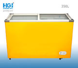 350 Ltr Deep Chest Freezer Sliding Glass Door Freezer 60HZ Pre Coated White Alu