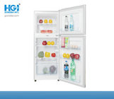 Silver 2 Door Upright Top Freezer Refrigerators R134a Recessed Handle