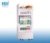 170L White Color Glass Display Cooler Beer showcase Refrigerator Fan Cooling