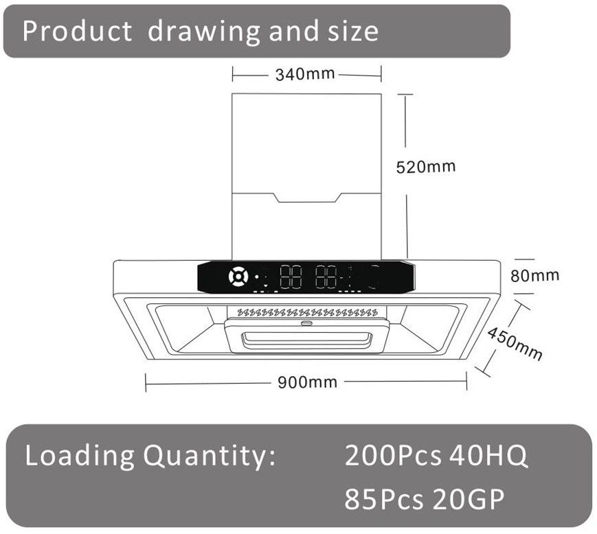 Cooking Appliances Stainless Steel Wall Mount Range Hood 30 Inches