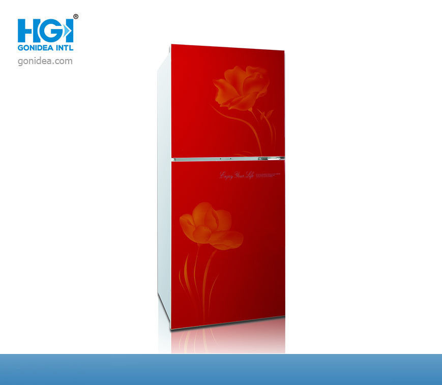 VCM Red Top Freezer Refrigerators CE Mute 6 Cubic Feet Fridge Double Glass Door