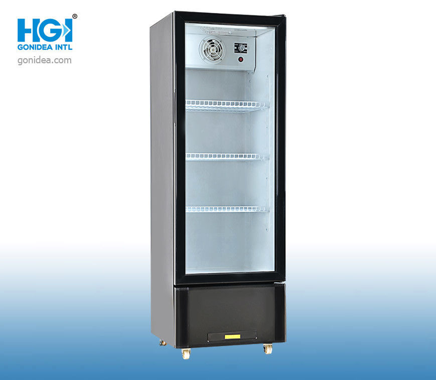 Gonidea Upright Showcase Cooler Single Vertical Glass Door Freezer 202L