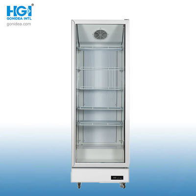 Strong 500L Direct Cooling Templed Glass Single Door Upright Showcase Cooler