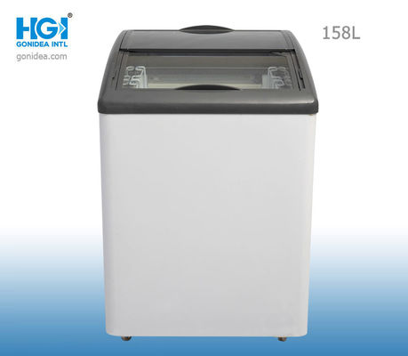 158 Ltr Curved Glass Door Chest Freezer Supermarket CB Display Ice Cream Freezer