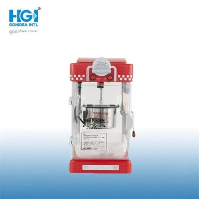 Automatic Red Tabletop Mini Popcorn Maker Machine 220V 300W Portable