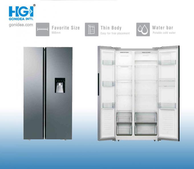 PCM 18CF Double Door Stainless Steel Fridge With Ice Maker 42dB 510